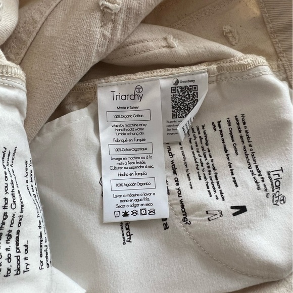 Triarchy High Rise Wide Leg Jeans in Off White - Picture 13 of 16